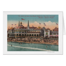 Santa Cruz, CA - casino y playa de Santa Cruz Tarjeta
