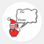 Santa: De: Pegatina redondo -