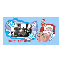 Santa disimulado disimulado, [añada la imagen] tarjeta fotografica  