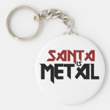 Santa es metal llaveros personalizados
