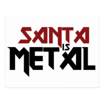 Santa es metal postal