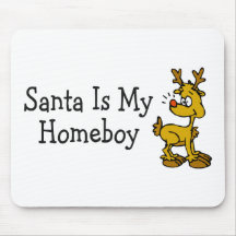 Santa es mi Homeboy Tapetes De Raton