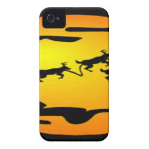 Santa está en la manera Case-Mate iPhone 4 protectores