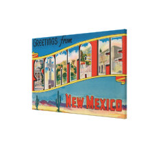 Santa Fe, New México - escenas grandes de la letra Impresión De Lienzo