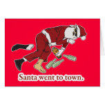 santa fue a la ciudad tarjetón