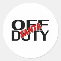 Santa fuera de servicio etiqueta redonda