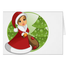 santa girl2 tarjetón