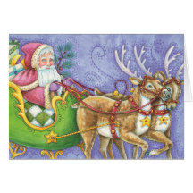 Santa lindo - tarjeta de Navidad de los niños