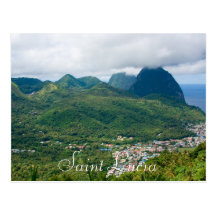 Santa Lucía, pitons de Soufriere Postales