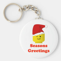 Santa Minifig sazona saludos Llaveros Personalizados