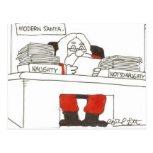 Santa moderno travieso. No tan travieso Postales