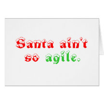 Santa no es tan ágil felicitaciones