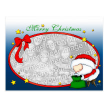 Santa presenta la plantilla de la postal