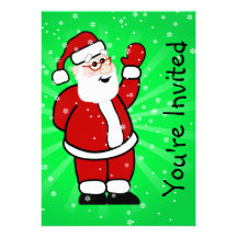 ¡Santa que agita! Invitacion Personalizada