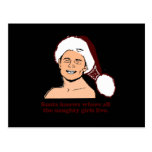 Santa sabe dónde viven los chicas postal