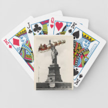 Santa sobre el ornamento americano del navidad de  baraja cartas de poker