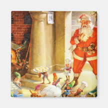 Santa supervisa duendes el cocer de las galletas d iman
