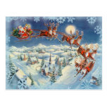 SANTA, TRINEO y RENO de SHARON SHARPE Tarjetas Postales