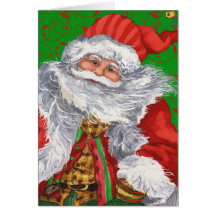Santa viejo magnífico tarjeta