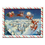 SANTA y FRONTERA RAYADA de SHARON SHARPE Postal