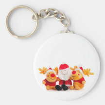 Santa y renos llaveros
