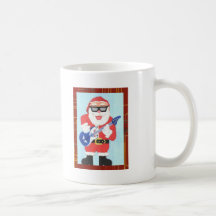 SantaClausWithRedFrame2 Taza De Café