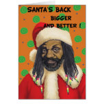 ¡Santas apoyan más grande y mejor! Tarjeta