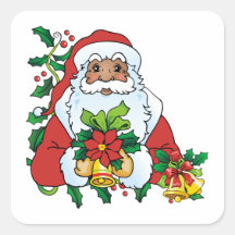 Santas Belces Calcomanía Cuadrada