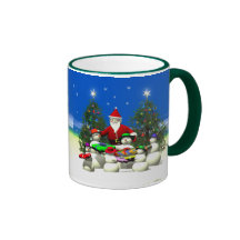 Santas primero paran en navidad tazas