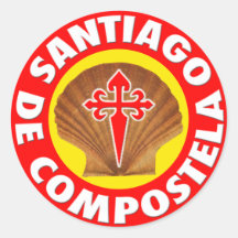 Santiago de Compostela Pegatinas Redondas