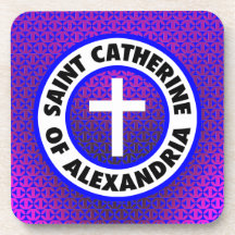 Santo Catherine de Alexandría Posavasos De Bebida
