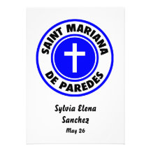 Santo Mariana De Paredes Invitacion Personal