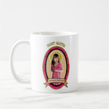 Santo patrón del St. Agatha contra la taza del cán