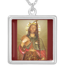 Santo Rocco - collar de la plata del retrato de Sa
