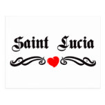 Santo San Cristobal y estilo del tatuaje de Nevis Tarjetas Postales