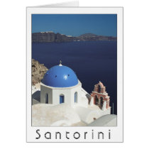 Santorini, tarjeta de Grecia (espacio en blanco de tarjetas