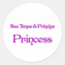 Sao Tomae y princesa de Principe Etiqueta Redonda