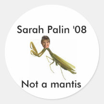 Sarah Palin '08 Etiqueta Redonda