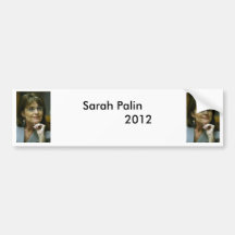 Sarah Palin 2012: Diseño uno Etiqueta De Parachoque