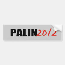SARAH PALIN 2012 ETIQUETA DE PARACHOQUE