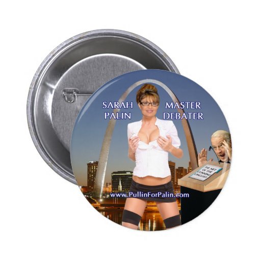 Sarah Palin - botón principal del Debater Pins
