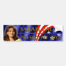 Sarah Palin para el presidente 2012 Pegatina De Parachoque