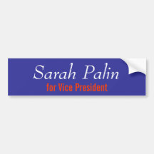 Sarah Palin para el vicepresidente Etiqueta De Parachoque