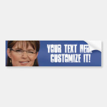Sarah Palin - plantilla del personalizar Etiqueta De Parachoque