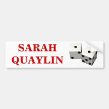 SARAH QUAYLIN. PEGATINA DE PARACHOQUE