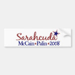 Sarahcuda (McCain Palin 2008) Pegatina De Parachoque