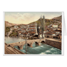 Sarajcvo (es decir, Sarajevo), mirando hacia Alifa Felicitación