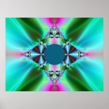 ¡Satén verde y poster rosado del chamán!