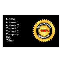 Satisfacción garantizada plantilla de tarjeta personal