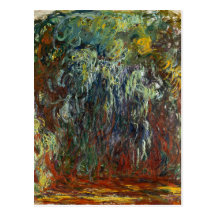 Sauce que llora: Giverny - Claude Monet Tarjeta Postal